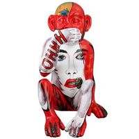 casablanca by gilde figura decorativa escultura mono colorido h 39 cm