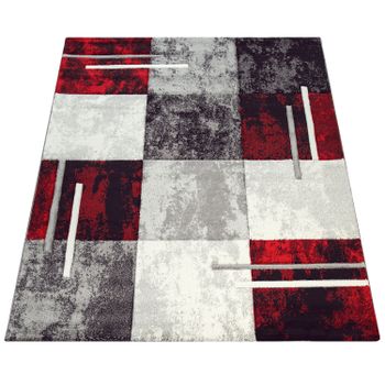 Alfombra moderna Diamora rojo 80x300 cm