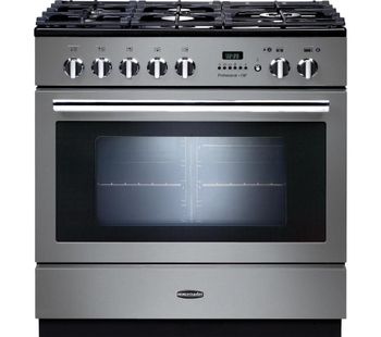 RANGEMASTER Professional FXP 90 Dual Fuel Range Cooker - Stainless Steel & Chrome, Stainless Steel