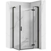 cabina de ducha rea hugo black 80x90