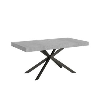 Mesa Extensible 90x160/264 Cm Plaker Cemento Patas Antracita