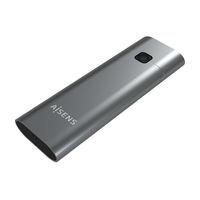 aisens - caja externa m2 ngff asm2-021gr nvme a usb32 gen2 gris
