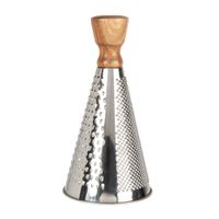 rallador de acero inoxidable y madera de acacia