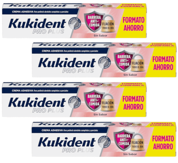 Kukident Pro Plus Barrera Anticomida sin Sabor 4x57 PACK AHORRO