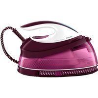 philips perfectcare compact gc780840 steam generator iron - dark red red
