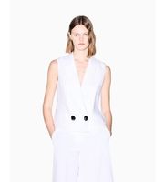 ax armani exchange para mujer xw001770af21530u0002 chaleco cruzado blanco l casual lino clasico