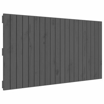 Cabecero De Cama De Pared Madera Maciza Pino Gris 127,5x3x60 Cm Vidaxl