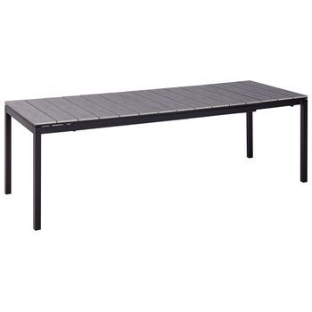 Mesa De Jardín Extensible 198/248 X 90 Cm Aluminio Muebles De Exterior Gris Tofane