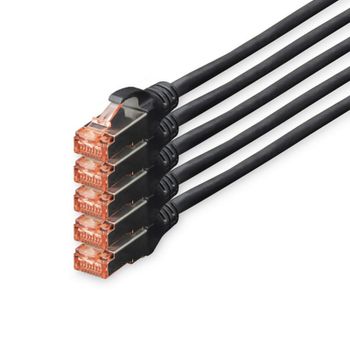 Digitus Cable de Red S-FTP Cat. 6 LSZH 10m Negro 5 Unidades
