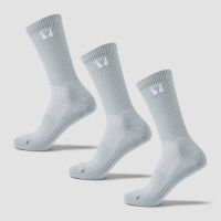calcetines de running de mp paquete de 3 - cromo - uk 6-8