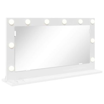 Espejo De Tocador 80 X 45 X 18 Cm Cristal Y Madera Estructurada Vidaxl