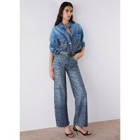 liu jo jeans jeans rectos con strass animal para mujer