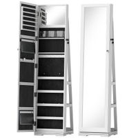 armario de joyeria 38x38x160 cm blanco