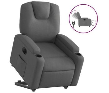 Sillón eléctrico reclinable elevable - sillón relax de tela gris oscuro