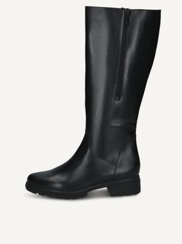 CAPRICE Boots, black, made of Leather with Block heel, Size 38