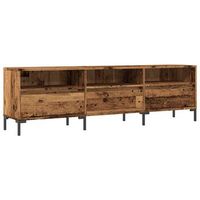 mueble de tv madera ingenieria madera envejecida 150x30x445 cm vidaxl