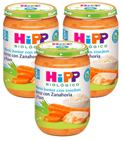 hipp tarrito de arroz con zanahoria y pavo bio 8m 3x220 gr