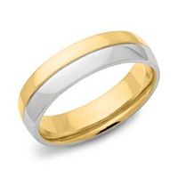 anillo de acero inoxidable chapado en oro de 6 mm de ancho