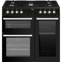 flavel mln9frk 90 cm dual fuel range cooker - black black