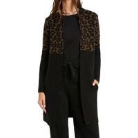morgan chaqueta de punto jacquard leopard para mujer