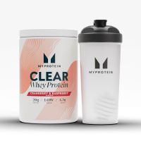 pack clear protein - shaker - cranberry  raspberry
