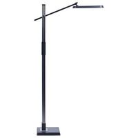lampara de pie led gris oscuro negro 144 cm sintetico altura regulable aquarius