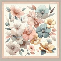 v 1969 bufanda panuelo de seda grand spring flowers para mujer