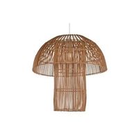 lampara techo ratan 50x50x51 seta natural marron