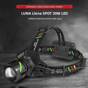 ZHAOZHANGX Faro LED de alta potencia con luz fuerte, carga láser blanca de largo alcance para pesca nocturna en el mar