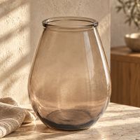 jarron de vidrio reciclado en beige 29x29x355cm