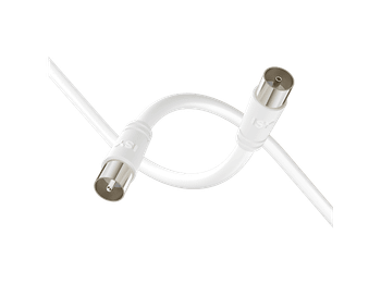 Cable de antena - ISY ISA-9023, Coaxial (male) (female), 5 m, PVC, 75 dB, Blanco