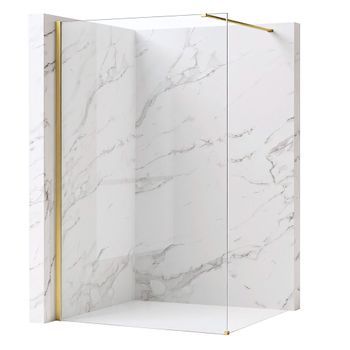 Mampara De Ducha Rea Flexi Brushed Gold 100 Walk-in