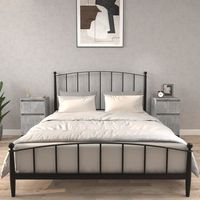 mesitas de noche 2 uds - mueble de dormitorio - madera contrachapada - gris 40x35x70cm
