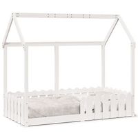 cama infantil  cama para ninos  cama con forma de casa para ninos madera maciza blanco 80x160cm