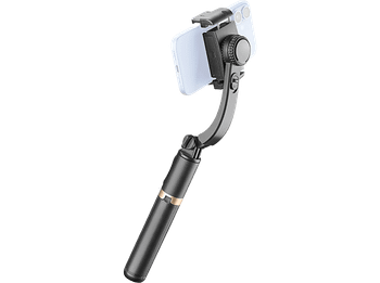 Estabilizador - CellularLine FREEMOTION, 3 funciones en 1, Anti-vibraciones, Con Bluetooth y control remoto, Negro