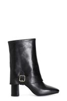 botin de mujer de napa con maxi vuelta black