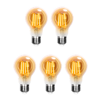 aigostar bombilla led e27 vintage retro vintage 4w equivalente a 38w blanco calido 2200k 430 lumenes angulo de apertura 360 crir80 no regulable 5 unidades