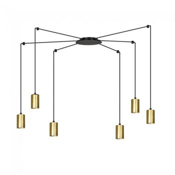 Lámpara colgante finder oro (6 luces)