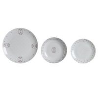 vajilla set 18 porcelana 27x27x3 rosa