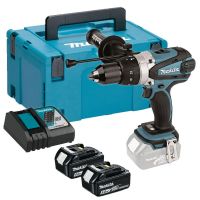 makita dhp458rtj taladro combinado  2 baterias 18v  maletin
