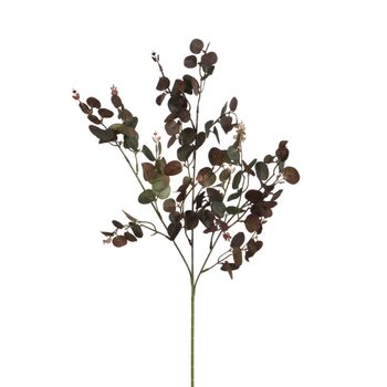 Follaje de eucalipto artificial marrón oscuro h80