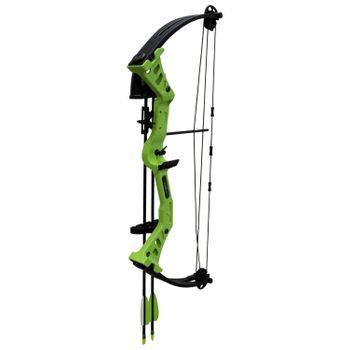 Arco Compuesto Hellbow Besra De Iniciación Con Poleas Regulables De 19-25 Lbs Y Una Apertura De 19