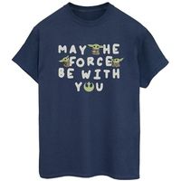 disney camiseta manga larga the mandalorian may the force be with you para mujer