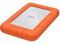 disco duro externo 2 tb - lacie rugged mini usb c 31 gen 1 aluminio naranja