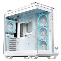 asus tuf gaming gt502 horizon tg argb mid tower atx doble cristal templado usb-c blanca