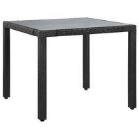 juego de comedor de jardin 5 piezas de ratan sintetico negro