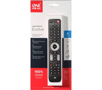 ONE FOR ALL Evolve 4 URC7145 Universal Remote Control, Red