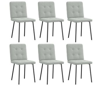 Vidaxl sillas de comedor giratorias 6 uds terciopelo gris claro