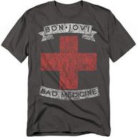 bon jovi camiseta bad medicine para hombre