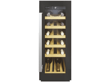 Vinoteca integrable - Candy CCVB 30/1, 58 l, 20 botellas, Anti UV, Iluminación LED, 81.3 cm, Negro